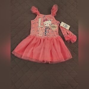 Pink Hello Kitty Dress with Tulle Skirt